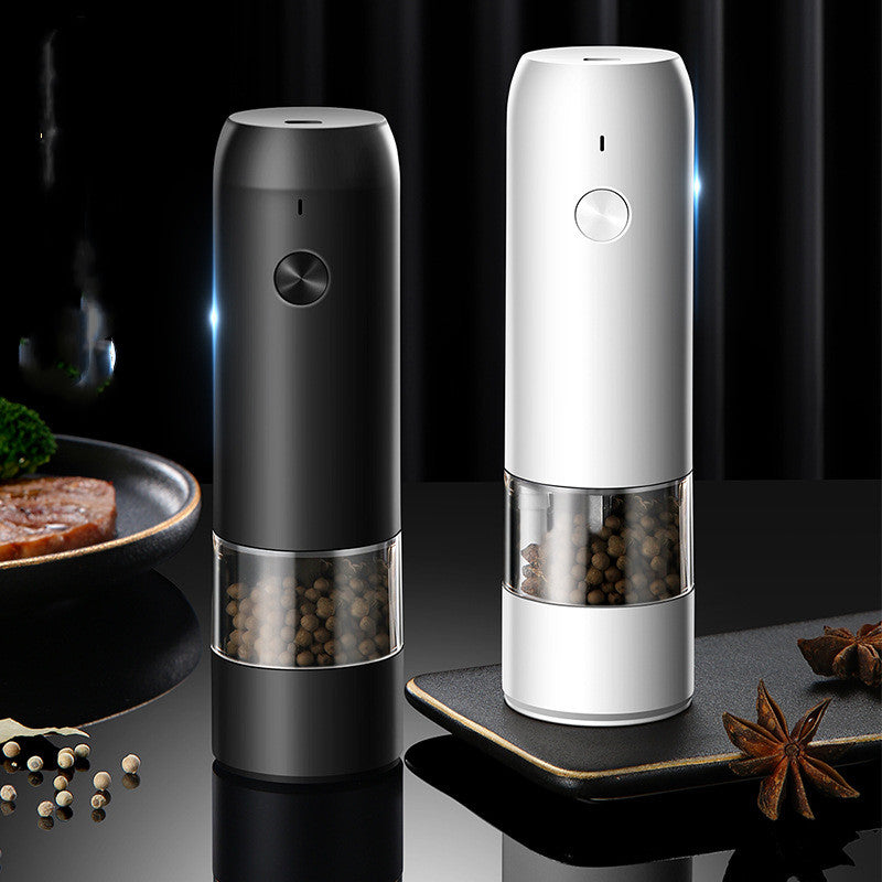 Rechargeable electric pepper and salt grinder set