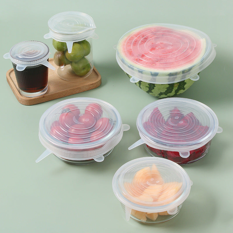 Silicone stretch lids set of 6 reusable food covers