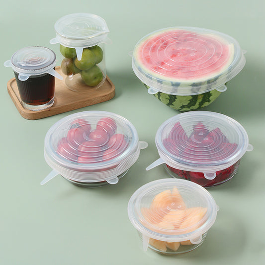Silicone stretch lids set of 6 reusable food covers